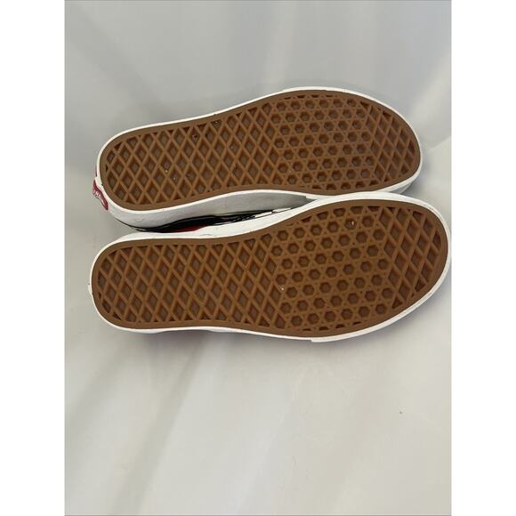 Disney Vans Slip-On Mickey Minnie Checkerboard Flame Skate Shoes Size 4 M/ 5.5 W - Picture 6 of 6